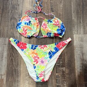 O’Neill Colorful floral Swim Bikini Set size L